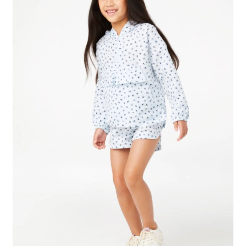 Free Assembly: New Blue Flower Windbreak & Shorts